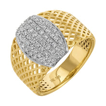 Load image into Gallery viewer, 14K Yellow Gold Diamond Cutout Cigar Ring
