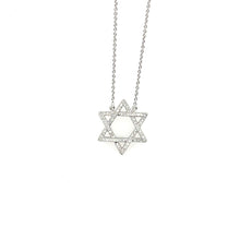 Load image into Gallery viewer, 14K Gold Diamond Star of David Large Necklace
