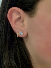 Load image into Gallery viewer, 14K Yellow Gold Rainbow Enamel Flower Kids Screwback Studs
