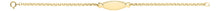 Load image into Gallery viewer, 14K Yellow Gold Nameplate Hearts Baby Bracelet
