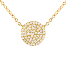 Load image into Gallery viewer, 14k Gold Medium Diamond Circle Necklace
