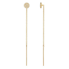 Load image into Gallery viewer, 14K Gold Diamond Threader Earrings
