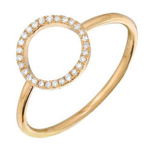 Load image into Gallery viewer, 14K Gold Open Circle Diamond Ring
