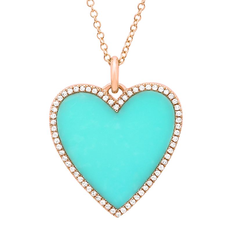 14K Gold Extra Large Sliding Heart
