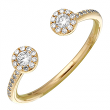 Load image into Gallery viewer, 14K Yellow Gold Diamond Open Ring

