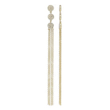 Load image into Gallery viewer, 14K Yellow Gold Diamond Hanging Fringe Earrings
