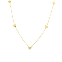Load image into Gallery viewer, 14k Gold Diamond Heart Necklace
