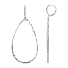 Load image into Gallery viewer, 14K White Gold Diamond Leverback Earrings
