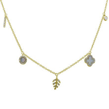 Load image into Gallery viewer, 14k Yellow Gold Diamond Multi Charm Necklace
