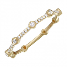 Load image into Gallery viewer, 14K Yellow Gold Studded Diamond Ring
