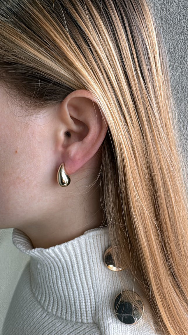 14k Yellow Gold Small Pear Shape Earrings