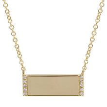 Load image into Gallery viewer, 14K Yellow Gold and Diamond Bar Necklace
