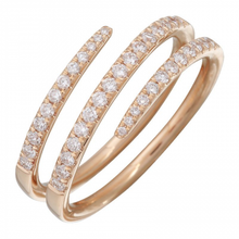 Load image into Gallery viewer, 14K Gold Diamond Thin Wrap Ring
