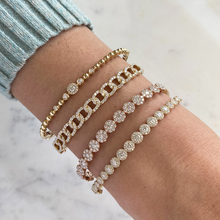 Load image into Gallery viewer, 14K Gold Round Diamond Bangle
