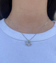 Load image into Gallery viewer, 14K Gold Star of David Diamond Necklace
