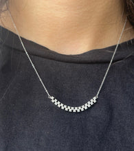 Load image into Gallery viewer, 14K Gold U Shaped Double Diamond Necklace
