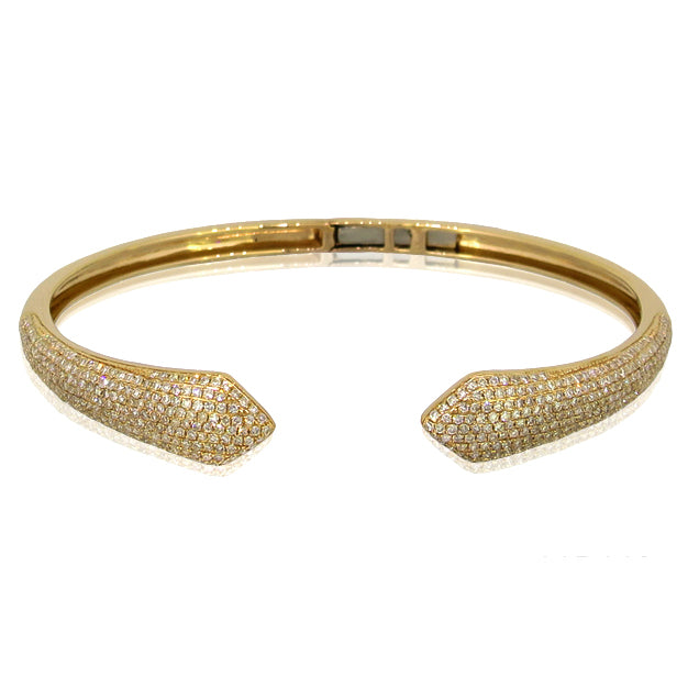 14K Gold Large Open Bangle