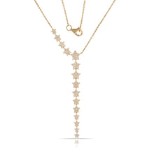 Load image into Gallery viewer, 14K White Gold Star Lariat Necklace
