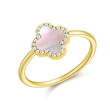 Load image into Gallery viewer, 14K Gold Diamond Mother of Pearl Diamond Ring
