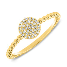 Load image into Gallery viewer, 14K Yellow Gold Diamond Circle Beaded Band Ring

