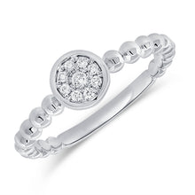 Load image into Gallery viewer, 14K Gold Diamond Circle Beaded Band Ring
