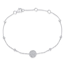 Load image into Gallery viewer, 14K Gold Diamond by the Yard Circle Bracelet
