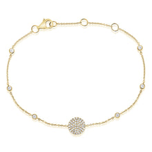 Load image into Gallery viewer, 14K Gold Diamond by the Yard Circle Bracelet
