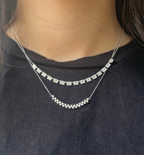 Load image into Gallery viewer, 14k Small Diamond Baguette Necklace
