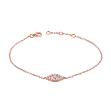 Load image into Gallery viewer, 14K Gold Diamond Eye Bracelet
