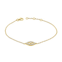 Load image into Gallery viewer, 14K Gold Diamond Eye Bracelet
