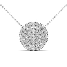 Load image into Gallery viewer, 14K White Gold Diamond Disc Necklace
