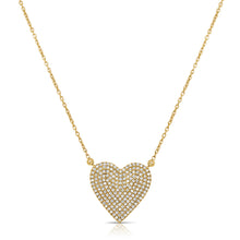 Load image into Gallery viewer, 14K Gold Diamond Heart Necklace
