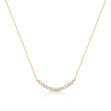 Load image into Gallery viewer, 14K Gold U Shaped Double Diamond Necklace
