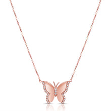 Load image into Gallery viewer, 14K Gold and Diamond Butterfly Necklace
