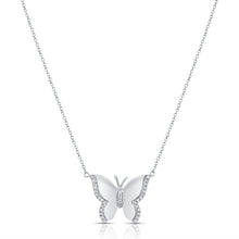 Load image into Gallery viewer, 14K Gold and Diamond Butterfly Necklace
