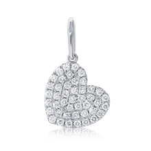 Load image into Gallery viewer, 14K Gold Diamond Rounded Heart Charm
