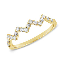 Load image into Gallery viewer, 14K Gold Zig Zag Pinky Ring
