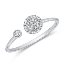 Load image into Gallery viewer, 14K Gold Diamond Bezel Open Ring
