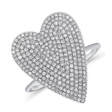 Load image into Gallery viewer, 14K Gold Diamond Large Heart Ring
