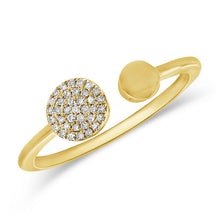 Load image into Gallery viewer, 14K Yellow Gold Diamond Circle Open Ring
