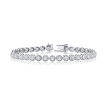 Load image into Gallery viewer, 14K Gold and Diamond Bezel Large Tennis Bracelet
