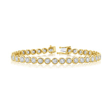 Load image into Gallery viewer, 14K Gold and Diamond Bezel Large Tennis Bracelet
