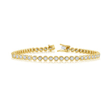 Load image into Gallery viewer, 14K Gold 1ct Diamond Bezel Tennis Bracelet
