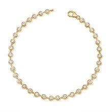 Load image into Gallery viewer, 14K Yellow Gold Diamond Bezel Tennis Bracelet
