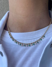 Load image into Gallery viewer, 14K Gold Diamond and Emerald Necklace
