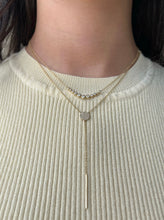Load image into Gallery viewer, 14k Yellow Gold Diamond Circle Lariat Necklace
