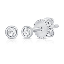 Load image into Gallery viewer, 14K Gold Small Round Diamond Stud (Second Hole/Sold as a Single Only)
