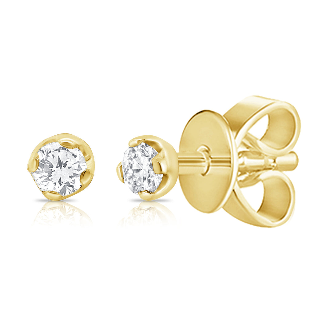 14K Gold Diamond Stud (sold as single)