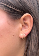 Load image into Gallery viewer, 14K Gold Diamond Stud Chain Earring (second hole)
