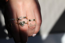 Load image into Gallery viewer, 14K Gold Diamond and Baguette Heart Ring
